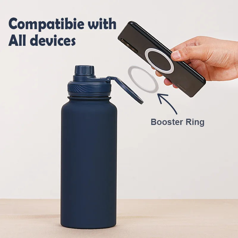 Magnetic Phone Holder Stainless Steel Water Bottle