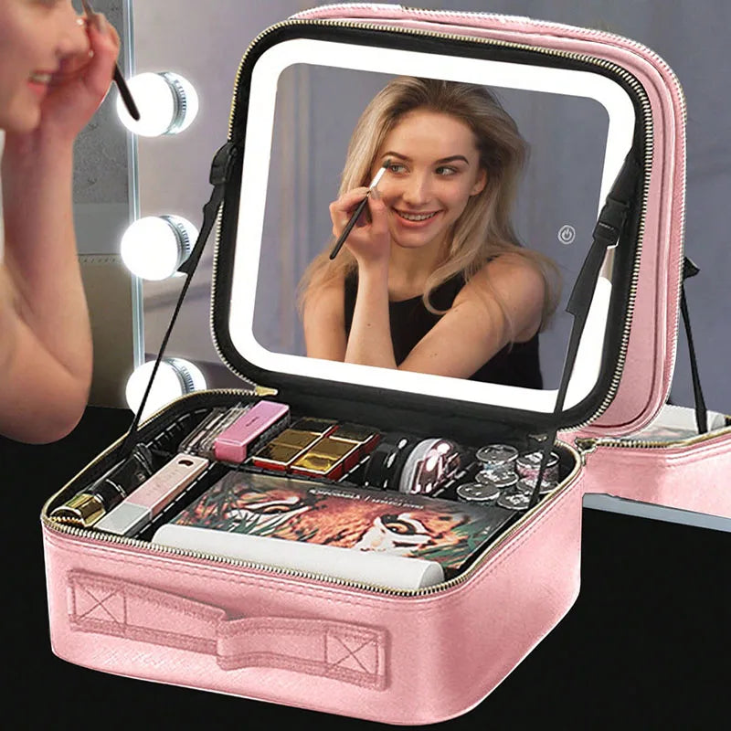 Travel Makeup LED Case