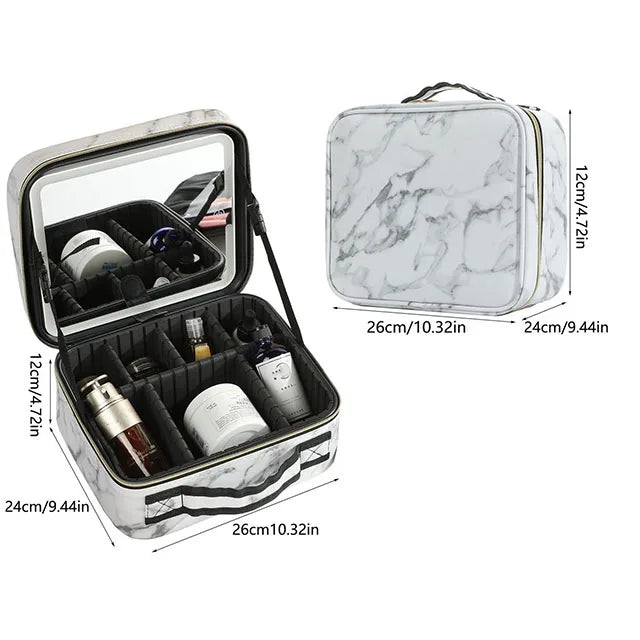 Travel Makeup LED Case