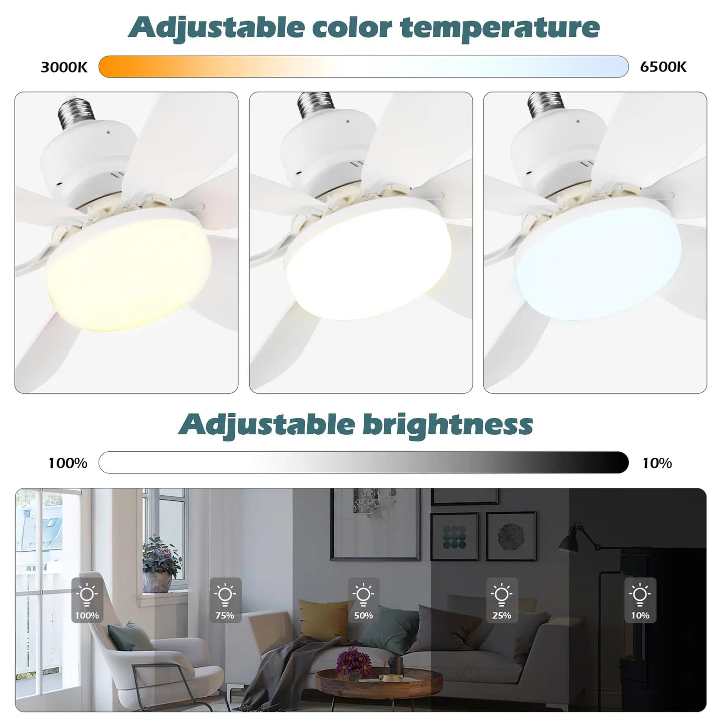 IRALAN Ceiling led light fan