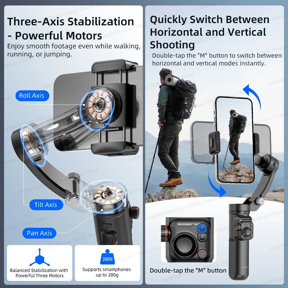 Handheld 3 - Axis Gimbal Phone Holder