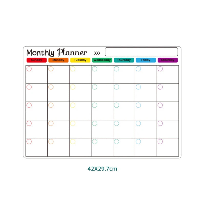 Magnetic Monthly Weekly Planner Calendar