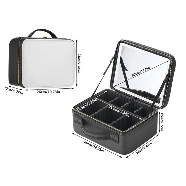 Travel Makeup LED Case