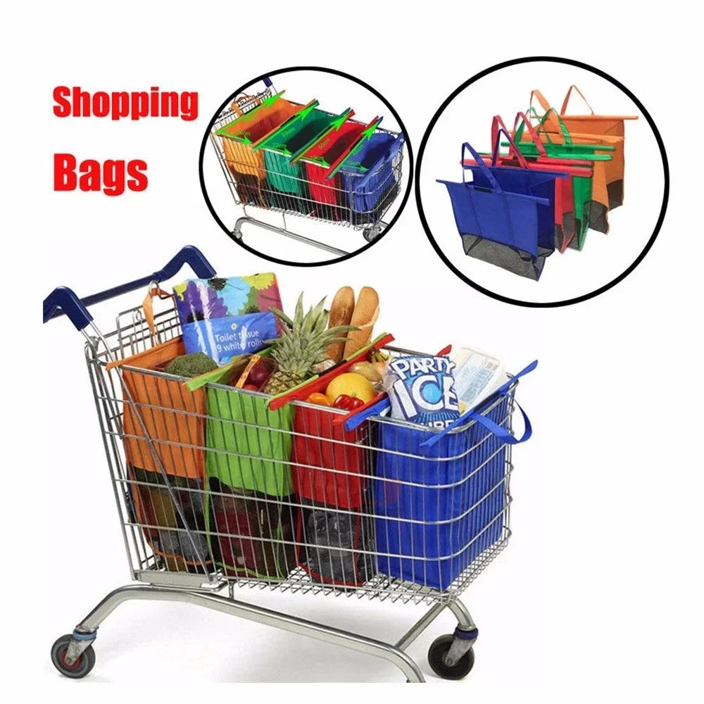 4 Pieces Foldable Cart Trolley Bag