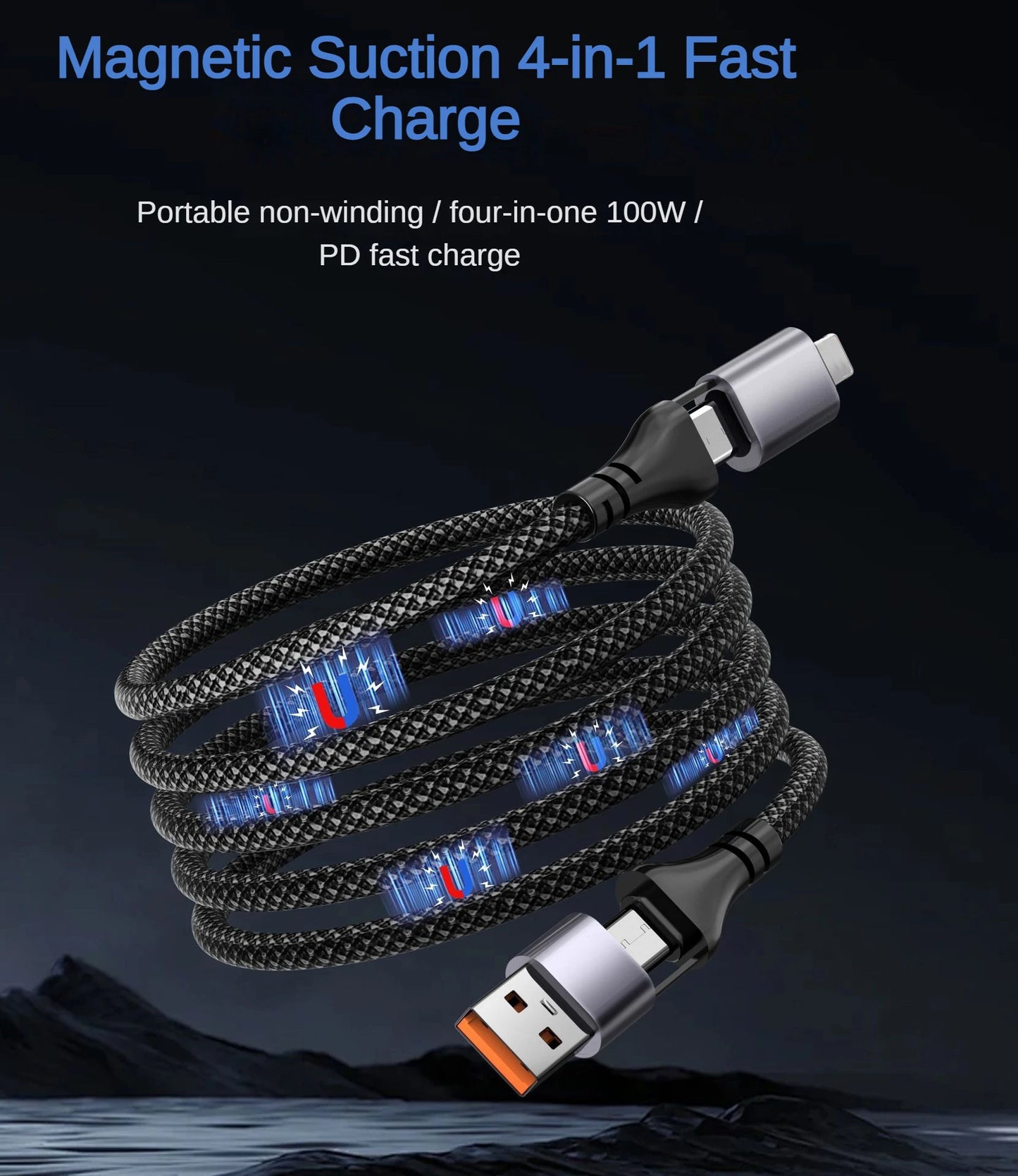 Fast Charging Magnetic Type C USB Cable