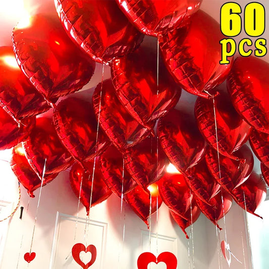 Red Heart Foil Balloons