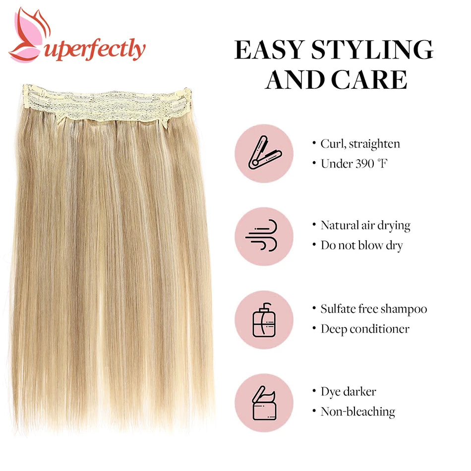 Straight Halo Hair Extensions