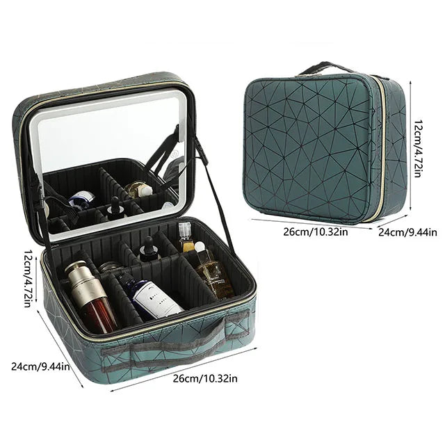 Travel Makeup LED Case